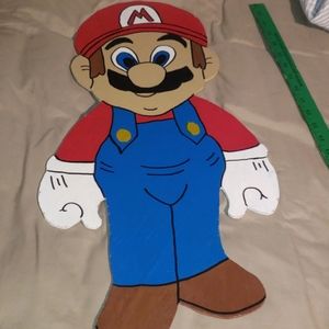 Art Mario Bros.  Wooden hanging